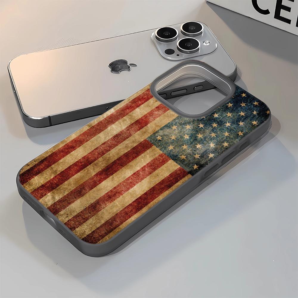 Чехол для телефона с флагом США для iPhone 17 Чехол для iPhone 13 16 15 14 12 17 Pro Max XR 7 8 SE Эстетичный цветочный чехол Funda
