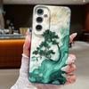 Чехол для телефона с узором Цветочное дерево Для Samsung Galaxy S26 S25 S24 S23 Ultra S22 Plus S25 FE Edge Мягкий силикон Кожаная текстура Чехол