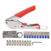 Coaxial Cable Crimper Coax Wire Stripper Crimping Stripping Tool with F Connector for RG59 RG6