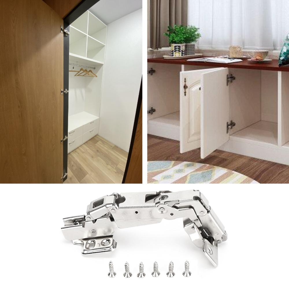 3pcs 165 Degree Cabinet Hinge Soft Closing Closet Hinge Durable Door Hinge Cabinet