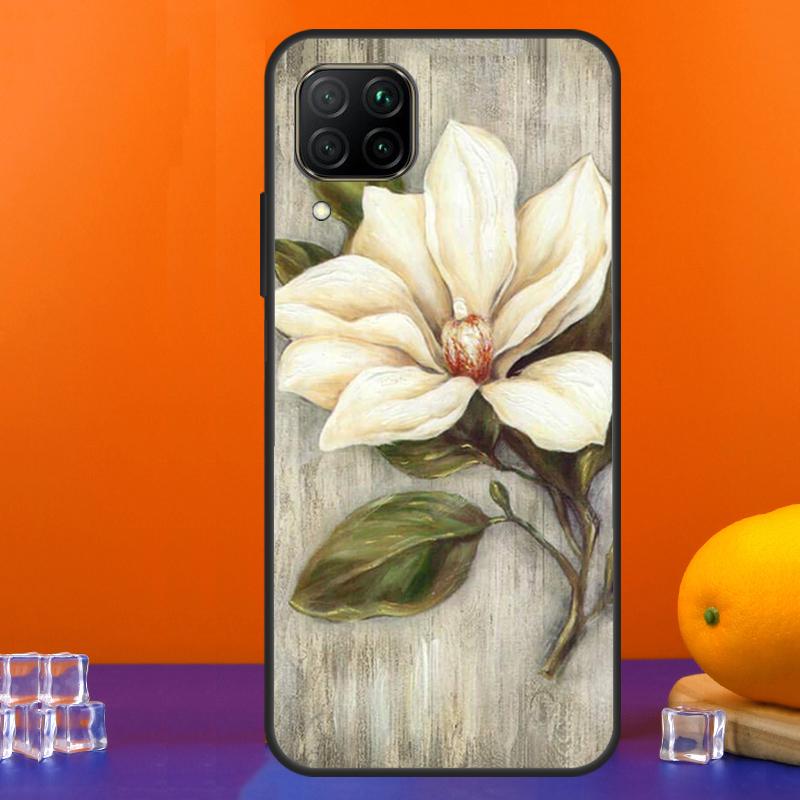 3D Рельефный Цветок Для Huawei Nova 12s 12i 11i 8i 9 10 SE Y91 Y90 Y60 Y70 Y72 Y61 P20 P40 Lite P30 P60 Pro Чехол