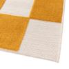 Tapis salon damier en relief moderne jaune écru 160x230