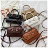 Chic Urban Simple Style Soft Leather Small Handbag For Women Trendy Shoulder Bag