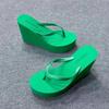 New Women Flip Flops Wedges Comfort Summer Platform Slippers Outdoor Concise Beach High Heel 9cm Casual Slides Women Slipper