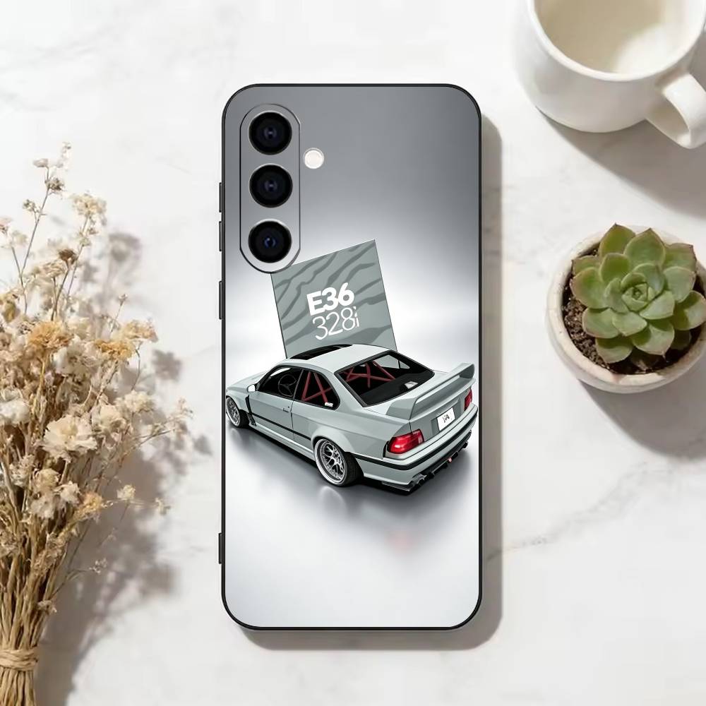 M3 E36 Мощный Олдтаймер Чехол для Телефона для Samsung Galaxy A73,A72,A71,A70,A53,A52,A51,Мягкий Силикон Черный Чехол