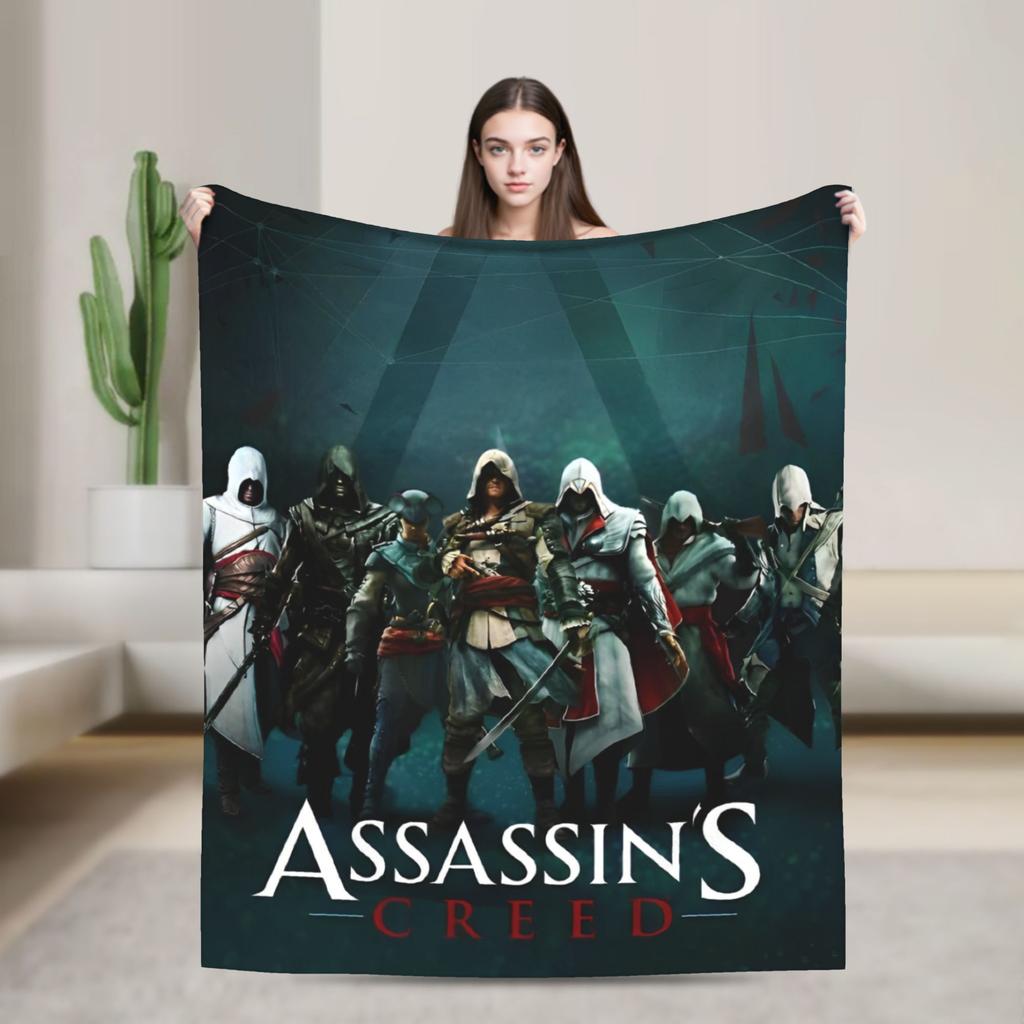A- Assassin's Creed Пледы Фланелевые Винтажные Теплые Пледы для Покрывала Осень/Зима