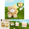 Charming Small Bow Tie Teddy Bear Plush Doll Keychain Fluffy Keychain Accessory