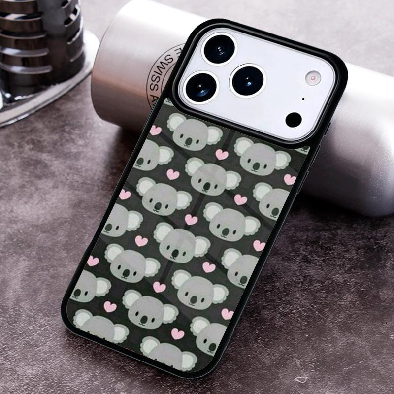 Cute Cartoon Koala Phone Case For iPhone 17 16 15 14 13 12 11 Pro Max Plus 17Air Soft Silicone Cover