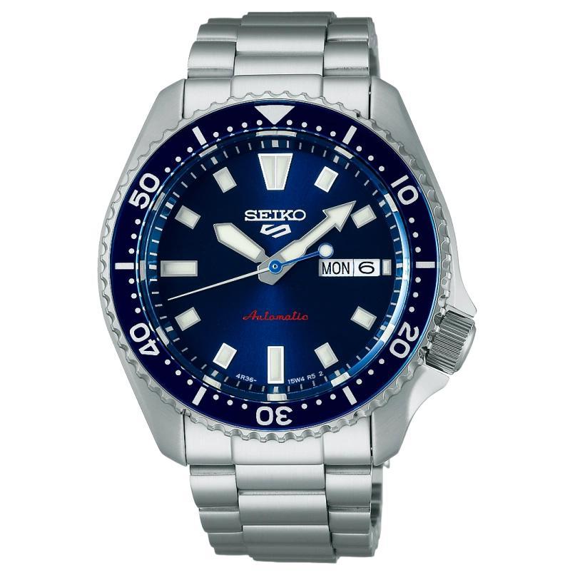 Seiko Размер 5 Спортивные 100м Водонепроницаемые Автоматический Механический Механизм Браслет из Нержавеющей Стали SRPL83