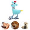 Dog Plush Toy Puppy Chewing Woven Rope Flannel Giraffe Shape Safe Cute for Pet Teeth Cleaning Sky