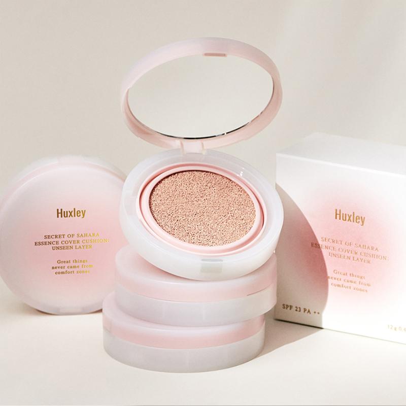 Huxley Essence Cover Cushion Невидимый слой (02 Коралловый песок) SPF 23 PA++ 12г