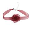 Neck Accessories Rose Flower Choker Mesh Collarbone Chain Sweet Rose Choker Necklace  Women