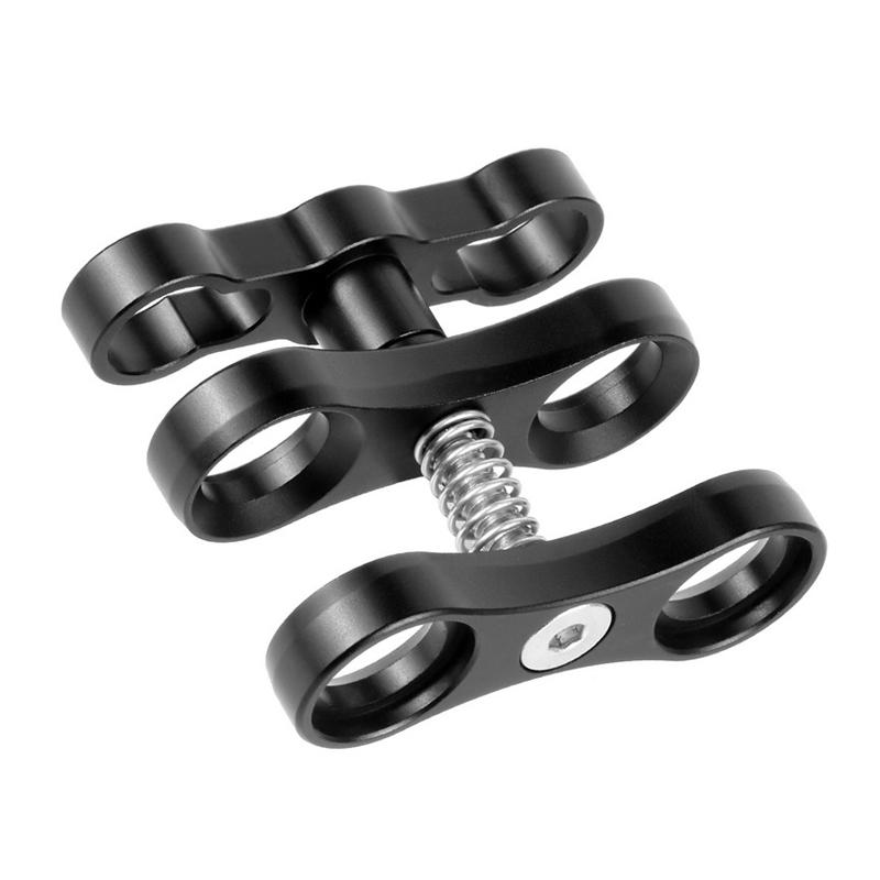 Aluminum Ball Clamp Mount for Underwater Diving Light Arms Tray System Photography Diving Camera Clip Adapter Bracket
