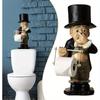 Creative Gentleman Toilet Paper Holder Self-adhesive Wall Mounted Tissue Holder Bathroom Decor Resin Crafts Home Accessories