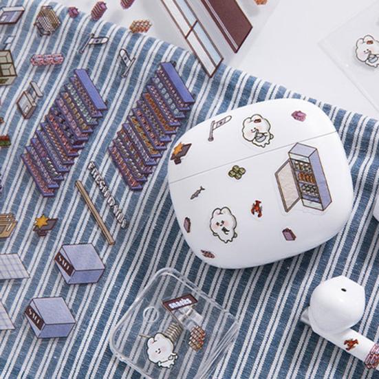 4 Sets DIY 3D House Stickers with Tweezer Make Your Own Mini