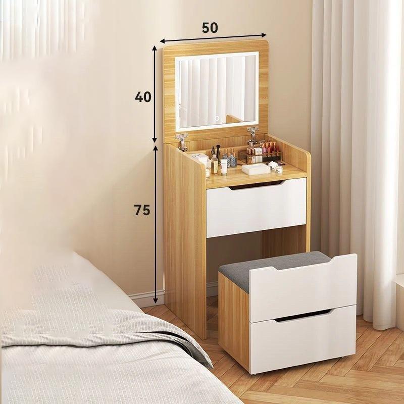 Flip Cover Dressing Table Bedroom Woman Furniture Makeup Vanities Modern Multi-functional Dresser Design with Led Light Dresser