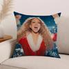 Наволочка для подушки с изображением певицы Мэрайи Кэри "Merry Christmas" Офисные подушки Подходит для дивана, автомобиля, спальни Декоративная наволочка