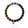 Bracelet - A BIJOUX - Congo Malachite - Amethyst - Black Onyx - Wood 8 Mm