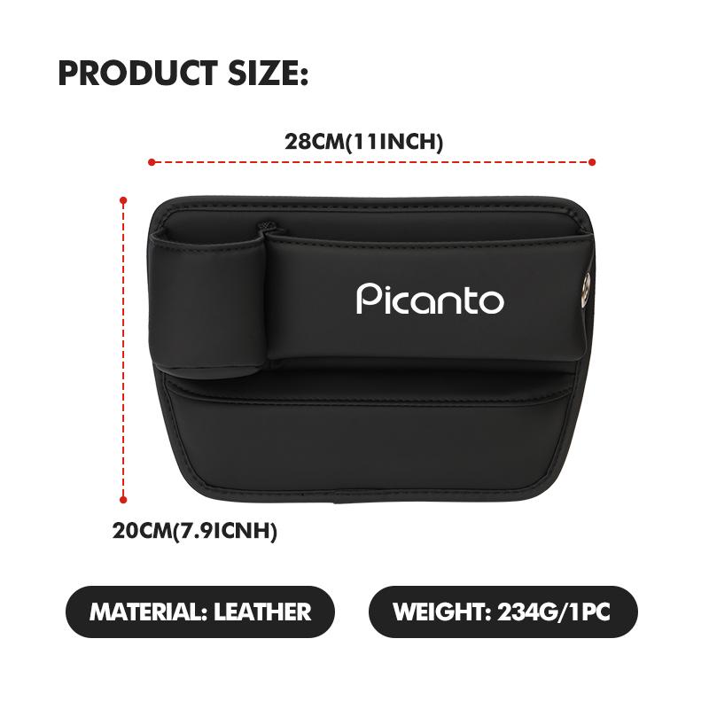 Car Seat Center Console Armrest Gap Filler Storage Box Stickers For KIA Picanto 2008 2012 2017 2018 2019 HP4
