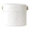 CHANEL Sheepskin Cylinder Bag, Makeup Bag, Shoulder Bag, Crossbody Bag Medium Women's White AP1616-B03686-10601