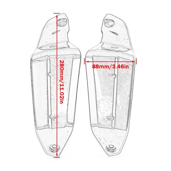Black ABS Motorcycle Windshield Handguard Cover Set