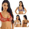 Women's Fishnet See Through Bra Top Unlined Bralette Sleeveless Tank Crop Tops Lingerie