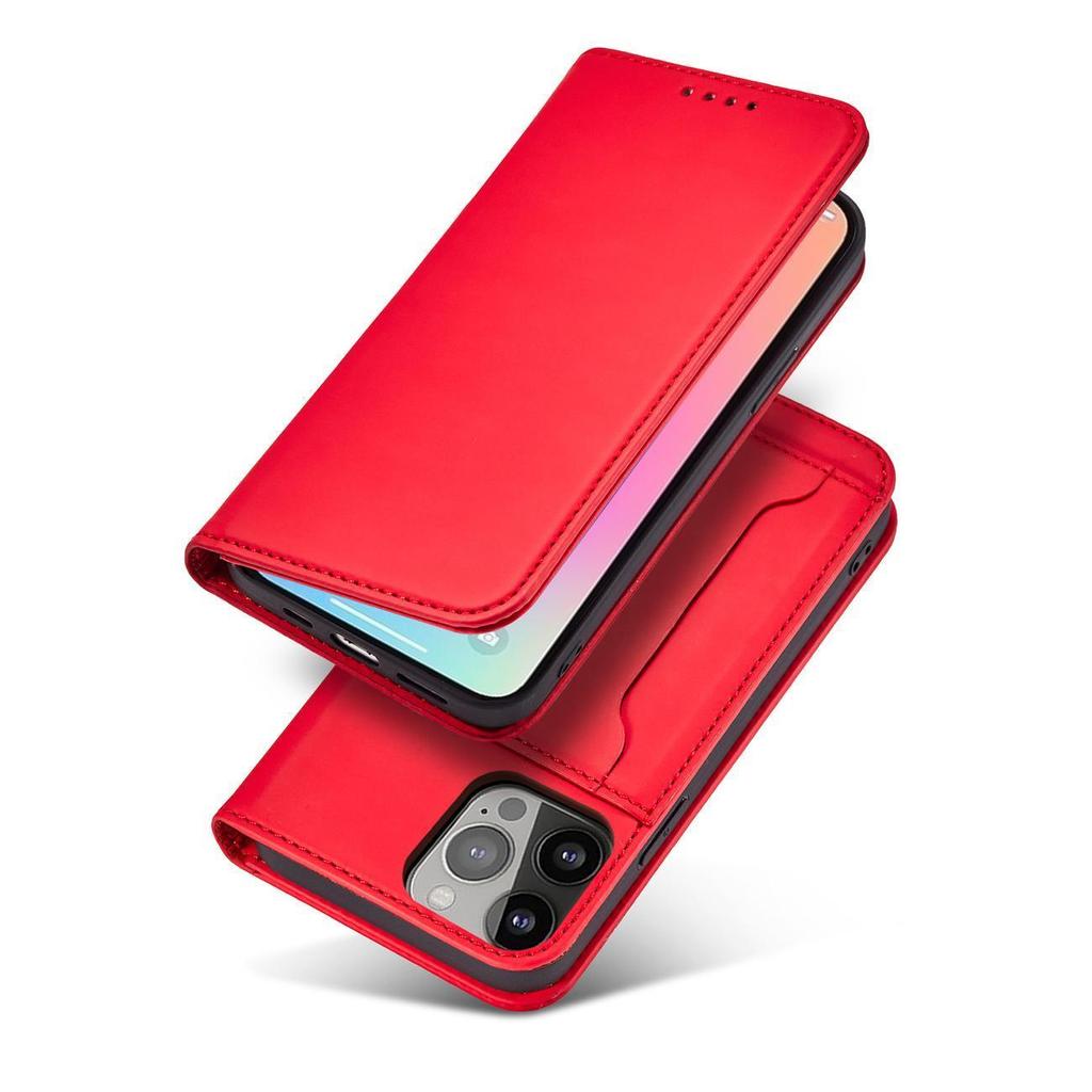 Samsung Galaxy S23 Magnetic Wallet Flip Cover - Red