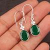 Зеленый Оникс Драгоценный Камень 925 Проба Серебро Ювелирные Изделия Ручной Работы Серьги 1.30" Для Женщин EE-6-16