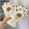 Зимние перчатки Cat Claw для мужчин и женщин с толстым бархатом для тепла, универсальные перчатки для родителей и детей с медвежьей лапой