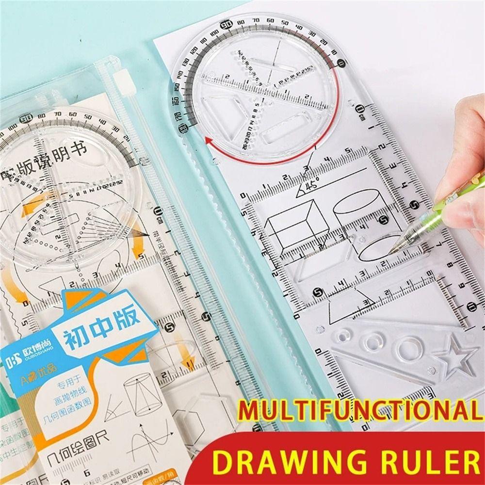 Drawing Rulers Geometric Ruler Mathematics Drawing Template Mathematics Ruler  Student Use
