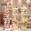 Transparent Vertical Toy Organizer Doll Storage Bucket Large Capacity Dustproof Easy To Install Vertical Stuffed Animal Storage Tube