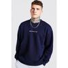 Navy Blue Sweat Brooklyn Printed Overisize