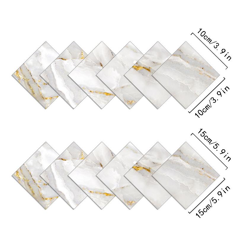 12 шт./компл., украшение для дома, искусственные водонепроницаемые обои для гостиной, ванная комната, мраморная плитка, настенная наклейка