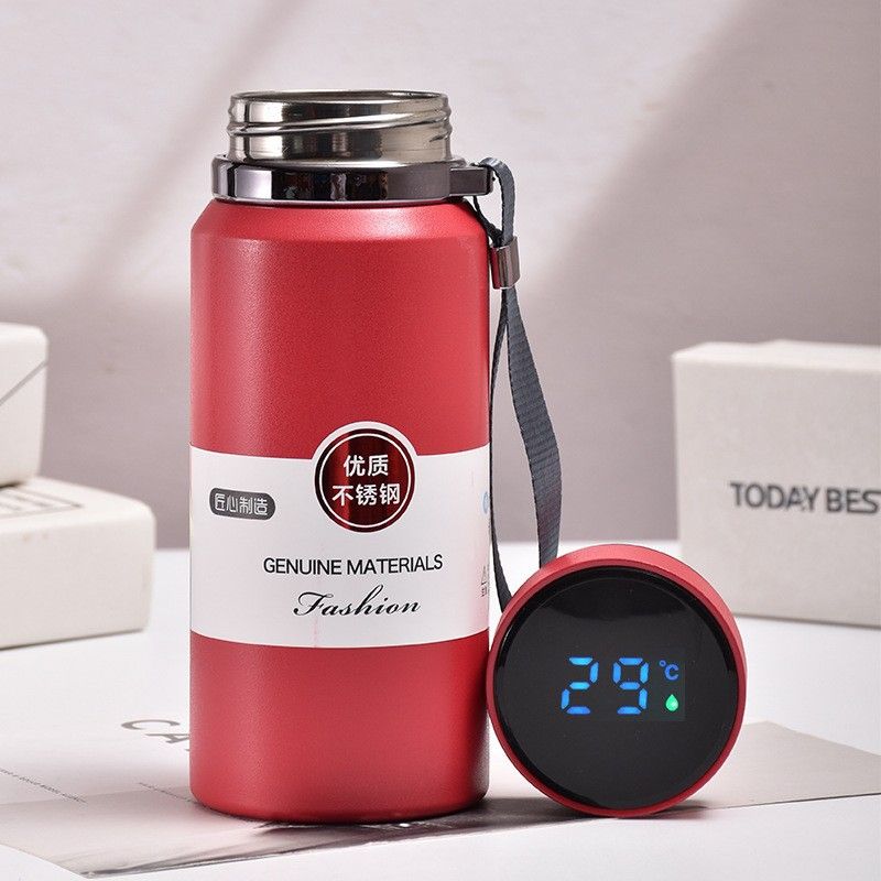 Большая емкость интеллектуальная термокружка 800 мл термосы портативный термос из нержавеющей стали бутылка для воды дорожная кружка для чая офисный термос кружка