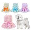 Платье принцессы для щенков, полосатая юбка-бабочка, наряд для собаки, мягкая дышащая ткань, юбки для домашних животных для ши-тцу, фаду, корги, Тедди, бомей, бишон фризе