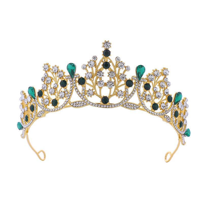 Children's Crown Tiara Princess Rhinestone Headband Model Catwalk Performance Crown Girls Birthday Dress Hair Accessories
