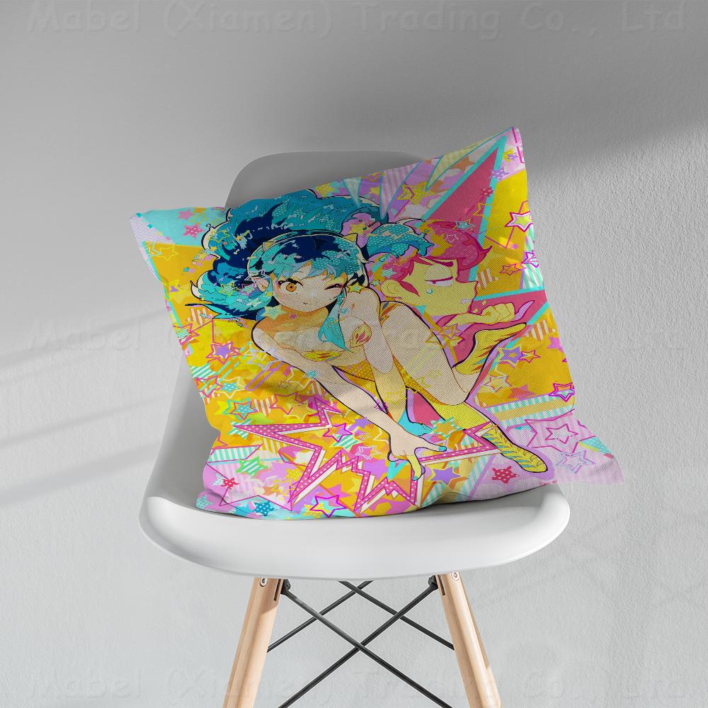 Urusei Yatsura Anime Office Cushion Pillowcase Car Cushion CoverXCM Lumbar Pillowcase Sofa Pillowcover