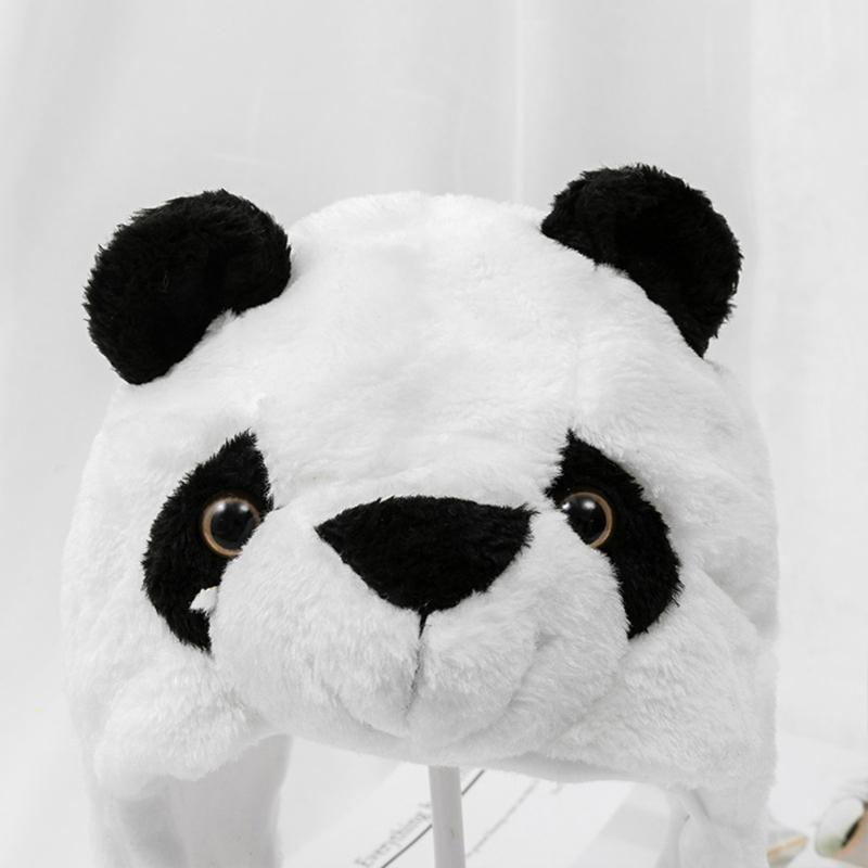 Kawaii Cartoon Animal Panda Hat Cute Headgear Windproof Warm Hat Dress Up Halloween Cospaly Gift for Boy Girl ChildAdult