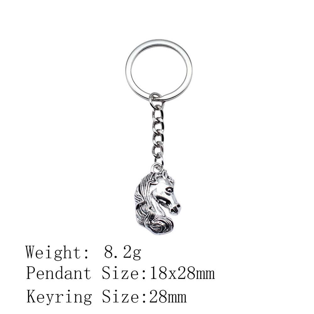 Металлический брелок в виде головы лошади/единорога - 52x51 мм, 19,9 г, Идеально подходит для сумок и домашнего декора