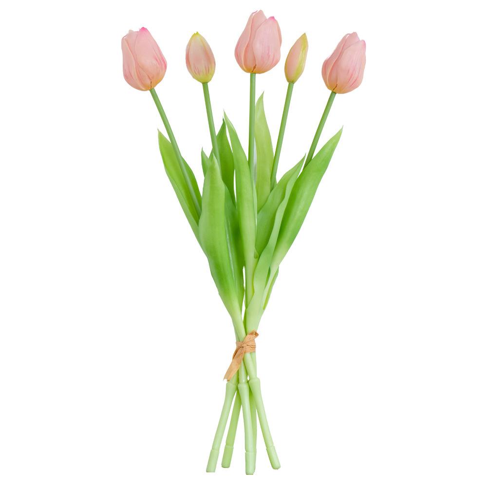 Букет тюльпанов осенней вишни, мягкий резиновый материал, гостиная, светлый роскошный обеденный стол для помещений, высококачественное имитационное цветочное украшение