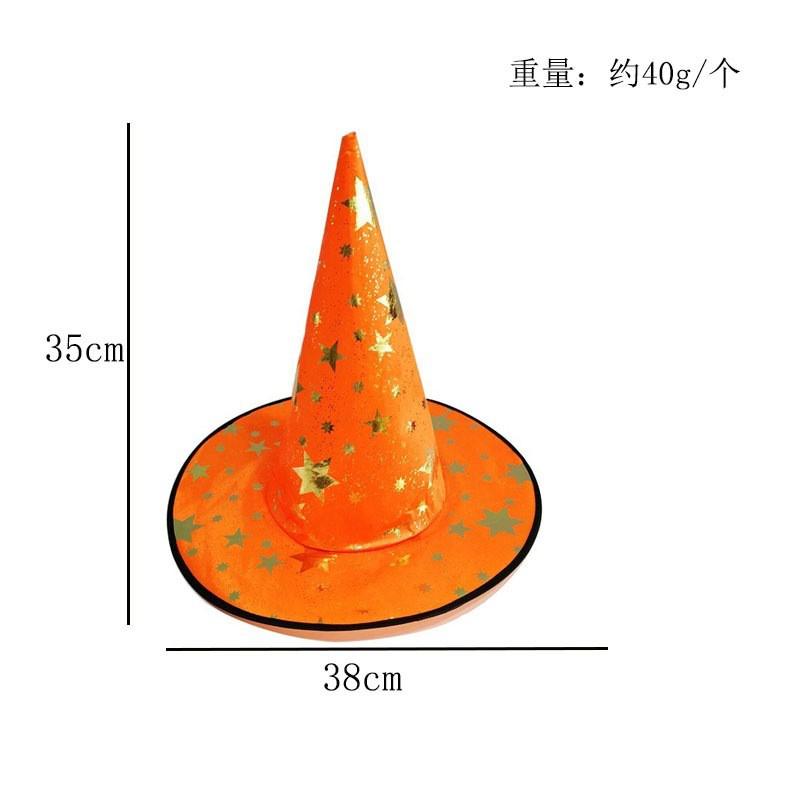 Witch Hat Halloween Costume Party Adult Wizard Cosplay Accessory Cone In Red Pink Black Blue Purple Orange