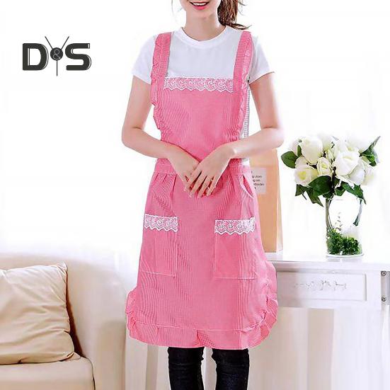 Легко носить, фартук для выпечки, дизайн с плечевым ремнем, практичный корейский стиль, клетчатый фартук для приготовления пищи, рабочая одежда для домохозяйки
