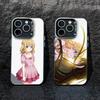 Аниме Атанасия Чехол для телефона для iPhone 17,16,15,14,13,12,Pro MAX Черный Матовый Ударопрочный Чехол