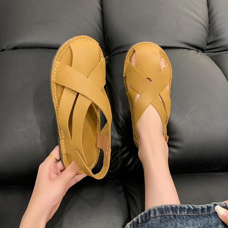 Fashion 2025 Luxury Women Shoes Sandals Flat Low Heel Sneakers Casual Gladiator Barefoot Loafers Slip-on Summer Spring Comfortable