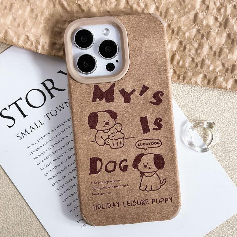 Кожаный чехол Zhitai для iPhone: Подходит для моделей iPhone 14 Pro, 15 Pro Max и 12-13.. Доступно в мультяшном дизайне.