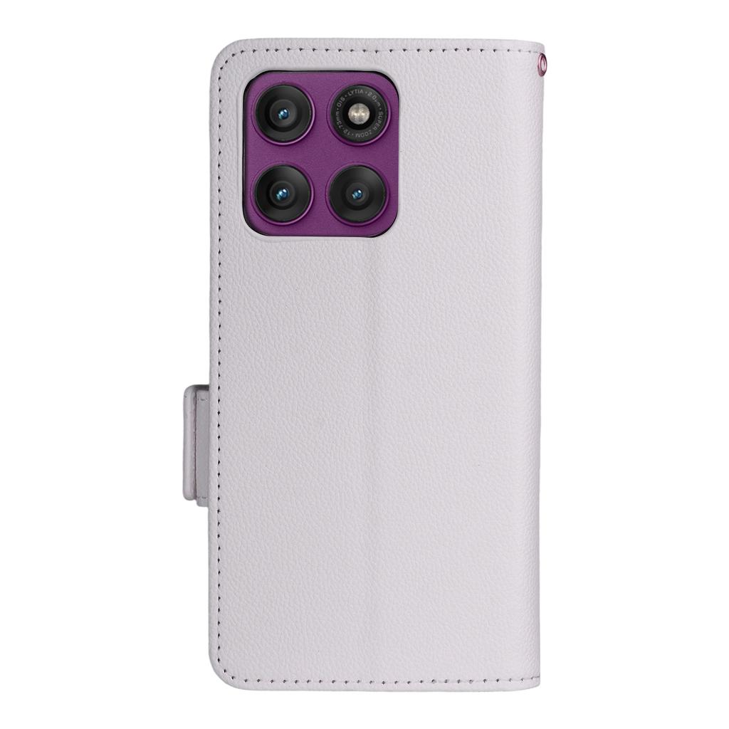 For Motorola Edge 60 Pro 5G Case with Wrist Strap Litchi Texture PU Leather Wallet Phone Cover