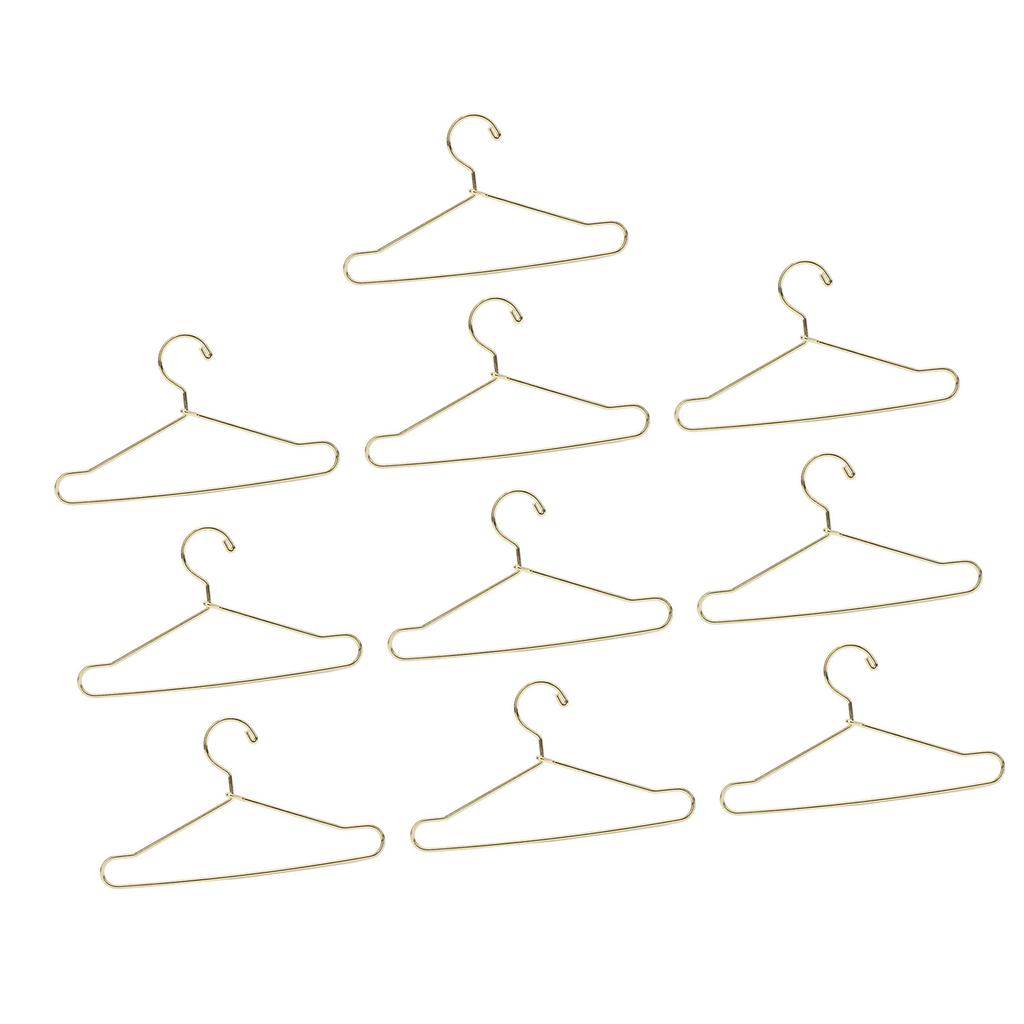 10 шт. Вешалка для одежды для кукольного домика Нержавеющая сталь Милая вешалка для одежды для кукол Держатели для нарядов 100 мм