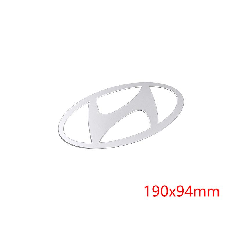 Aluminum Alloy Car Rear Front Emblem for Hyundai Logo Elantra Sonata Trunk Letter Badge Sticker Auto Exterior Accessories AD1