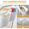 4 Pcs Cart Small Hanging Basket Baskets Cups for Rolling Accessories Holder Pp Pencil Waste Shopping Trash Can Storage Safe Box