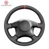 Черный Нескользящий мягкий автомобильный чехол на руль из искусственной кожи с оплетками для Nissan Skyline ECR33 R33 GTR GT-R 1995-1998 200 SX 1998-2001
